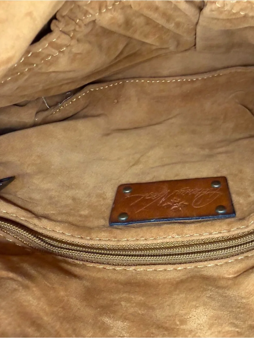 Patricia Nash leather fold-over wristlet clutch